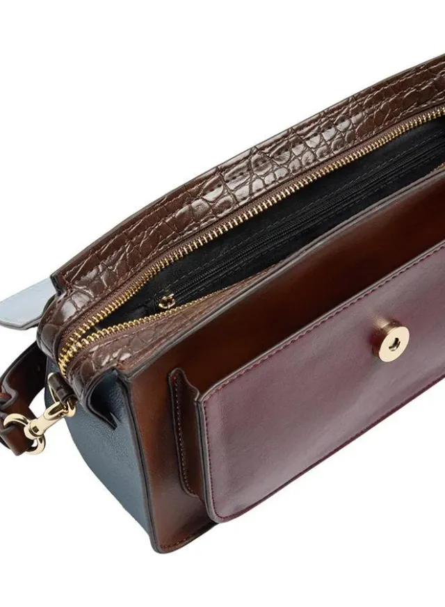 Shoulder Bag With Flap And Leather Details – image 4