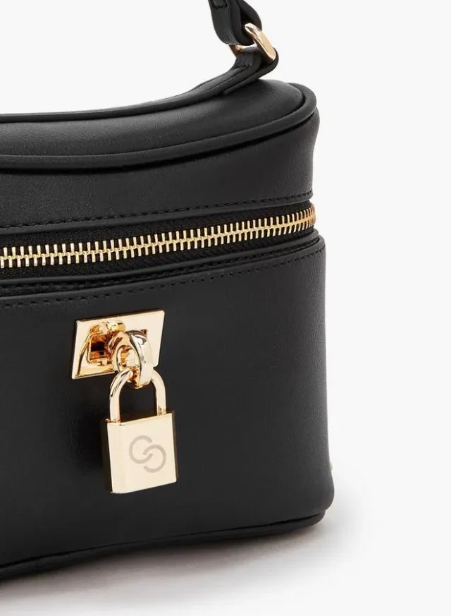 Solid Crossbody Bag With Padlock Accent – image 4