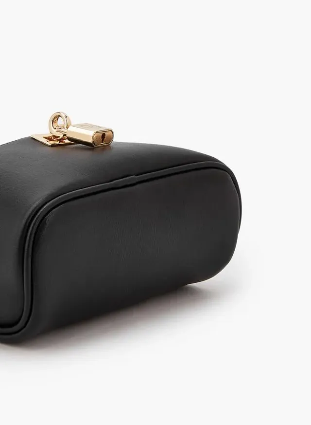 Solid Crossbody Bag With Padlock Accent – image 6