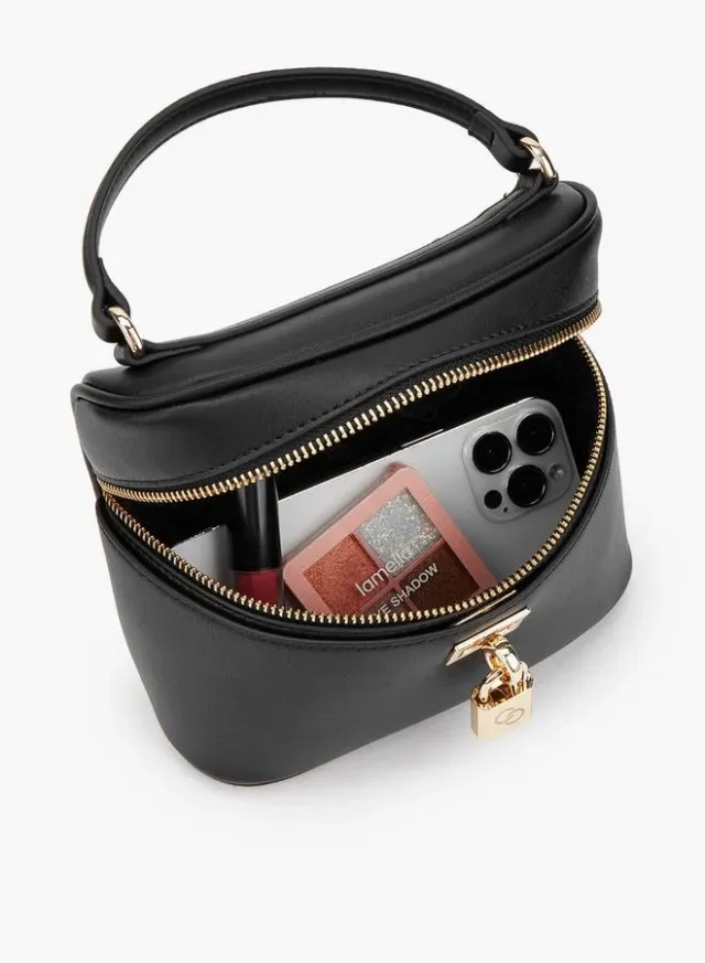 Solid Crossbody Bag With Padlock Accent – image 7