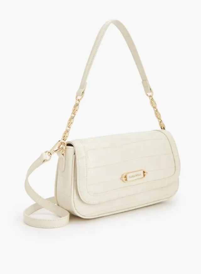 Textured Crossbody Bag With Magnetic Flap Closure – صورة 3