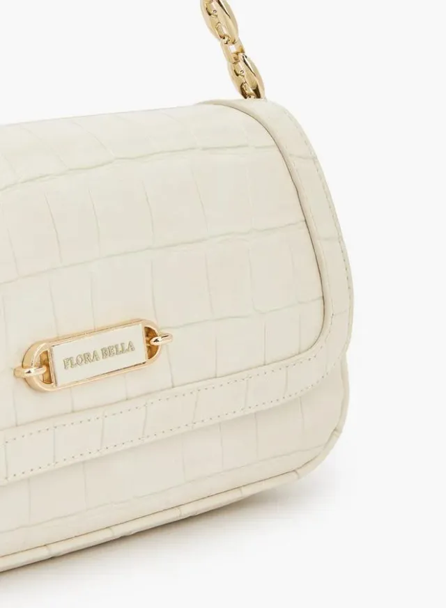 Textured Crossbody Bag With Magnetic Flap Closure – صورة 4