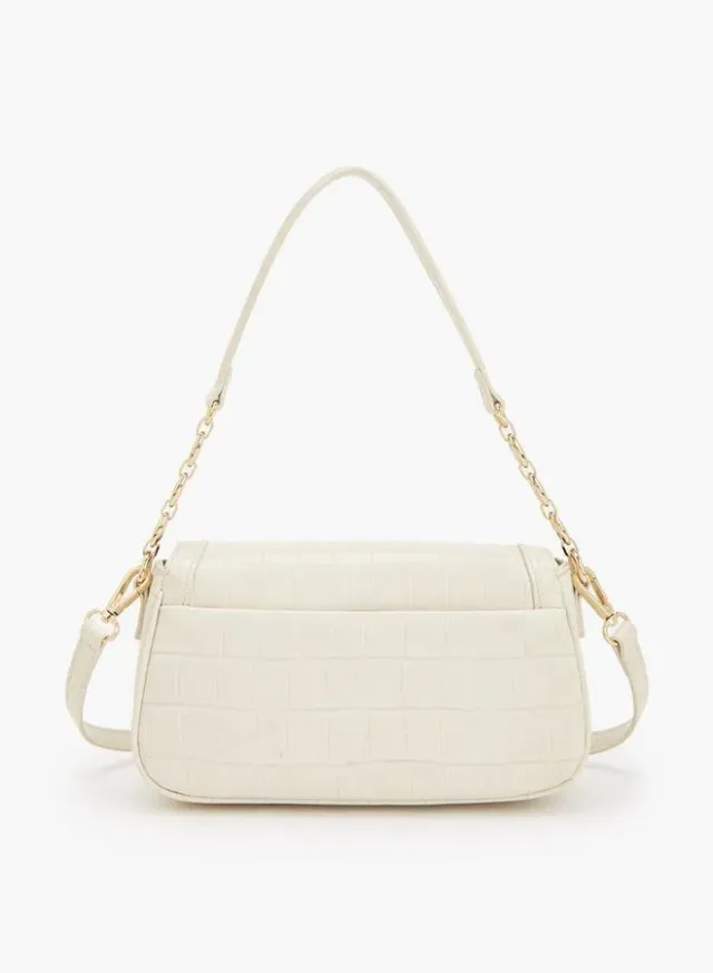 Textured Crossbody Bag With Magnetic Flap Closure – صورة 5