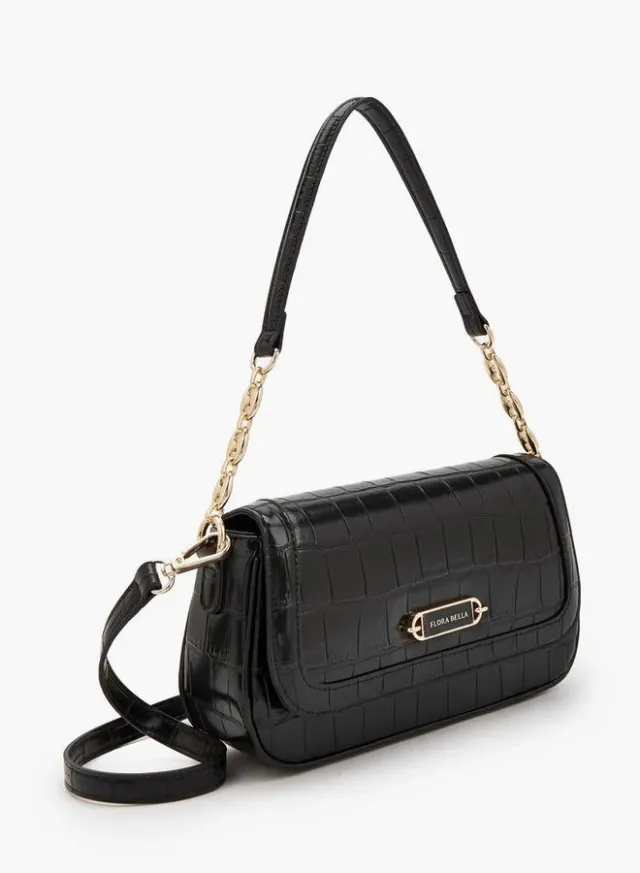 Textured Crossbody Bag With Magnetic Flap Closure – صورة 3
