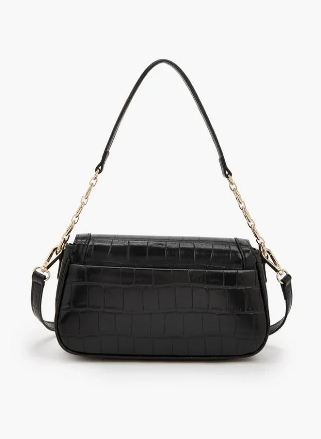 Textured Crossbody Bag With Magnetic Flap Closure – صورة 5