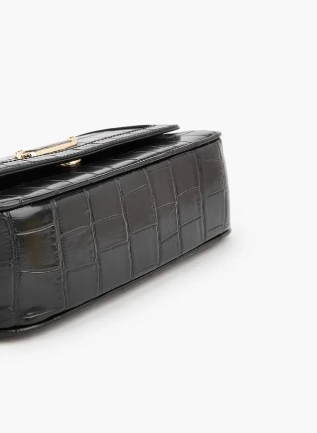 Textured Crossbody Bag With Magnetic Flap Closure – صورة 6