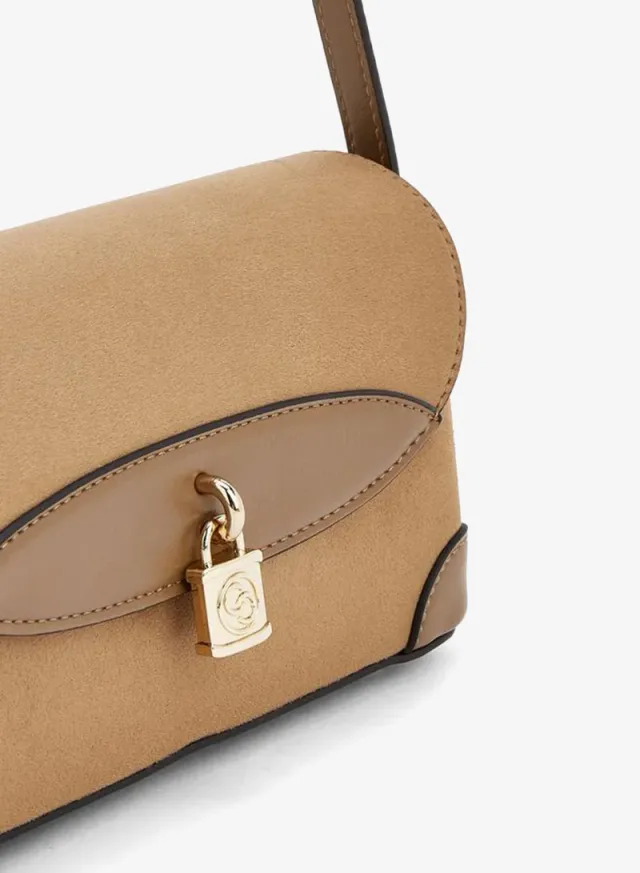 Solid Crossbody Bag With Magnetic Clasp Closure – صورة 3