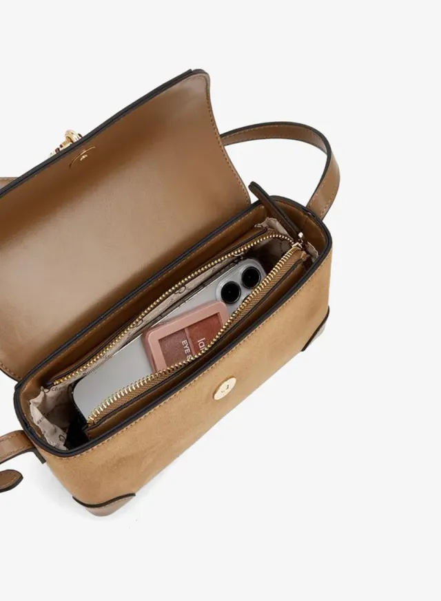 Solid Crossbody Bag With Magnetic Clasp Closure – صورة 7