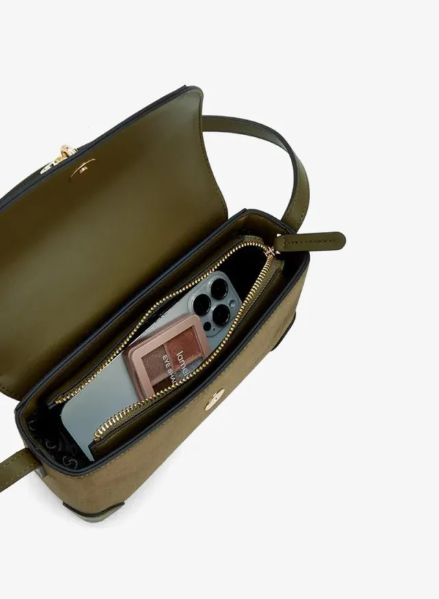 Solid Crossbody Bag With Magnetic Clasp Closure – image 7