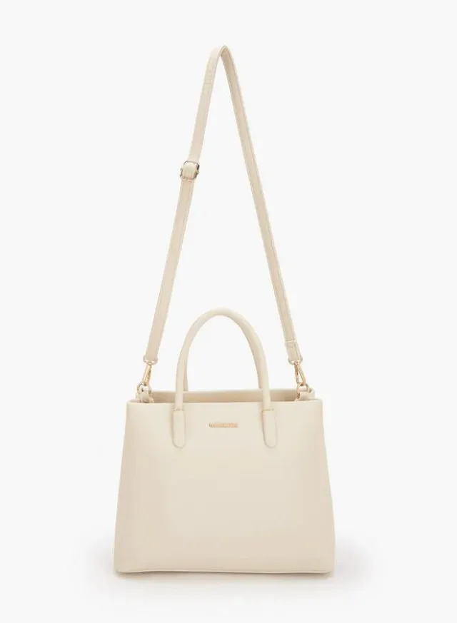 Solid Tote Bag With Detachable Strap – image 2