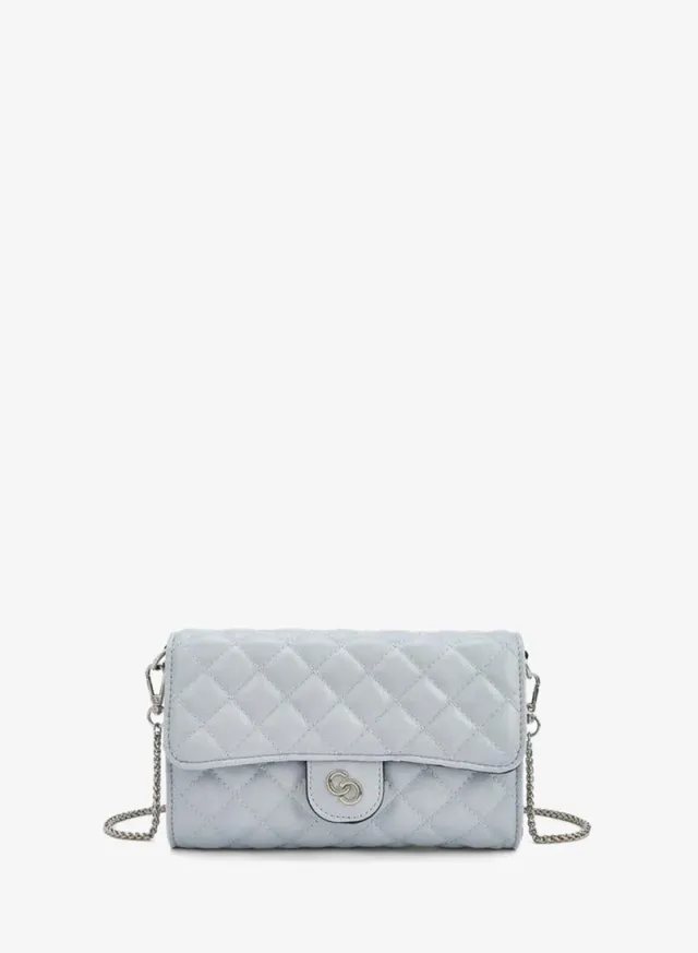 Quilted Crossbody Bag With Chain Strap