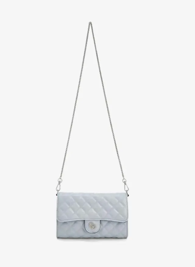 Quilted Crossbody Bag With Chain Strap – image 2