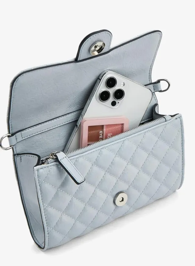 Quilted Crossbody Bag With Chain Strap – image 7