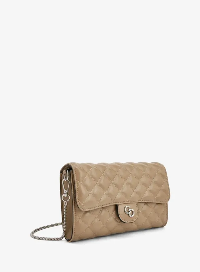 Quilted Crossbody Bag With Chain Strap – صورة 3