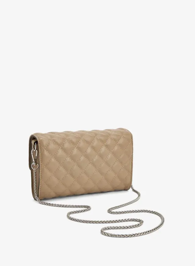 Quilted Crossbody Bag With Chain Strap – صورة 5