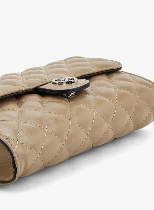 Quilted Crossbody Bag With Chain Strap – صورة 6