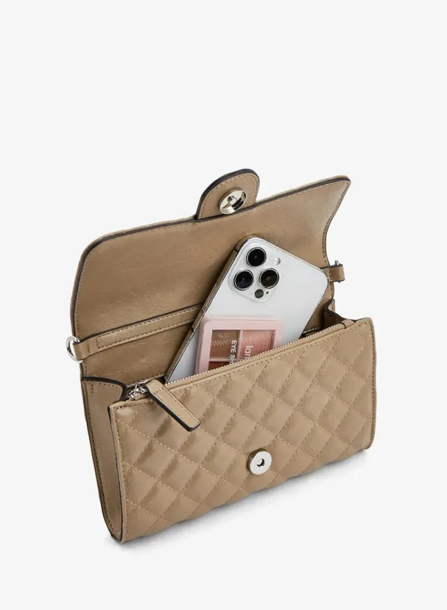 Quilted Crossbody Bag With Chain Strap – صورة 7