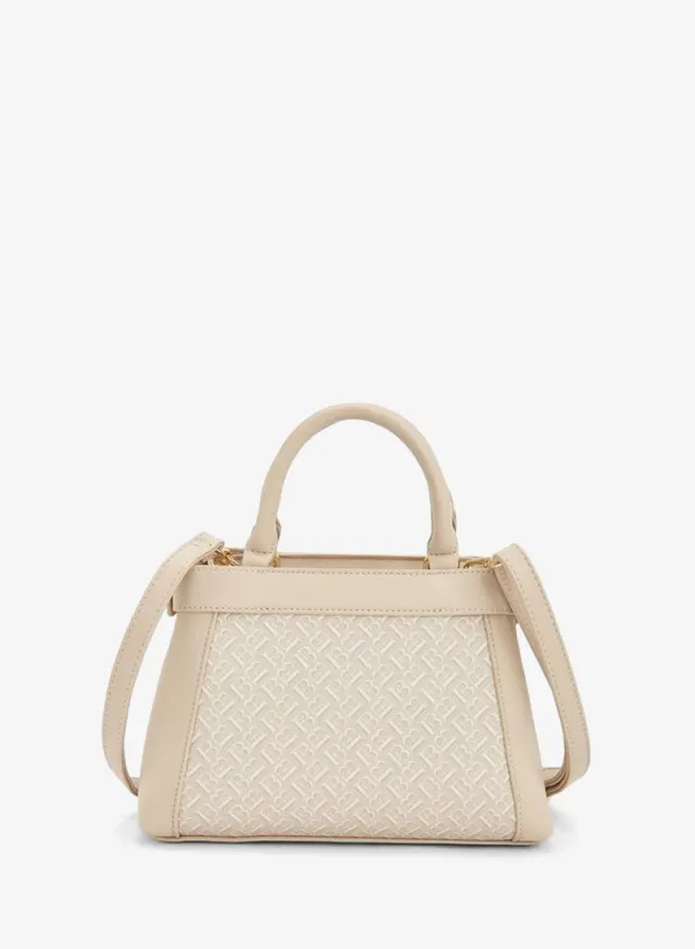 Monogram Print Tote Bag With Detachable Strap – صورة 5