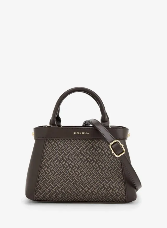 Monogram Print Tote Bag With Detachable Strap
