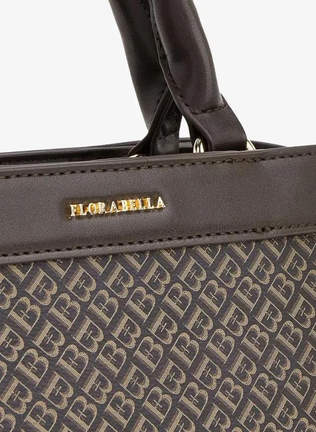 Monogram Print Tote Bag With Detachable Strap – صورة 4