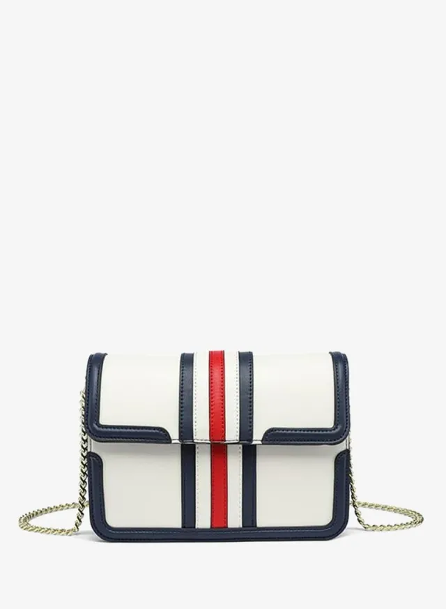 Tri-Tone Racing Stripe Crossbody Bag TKC 003