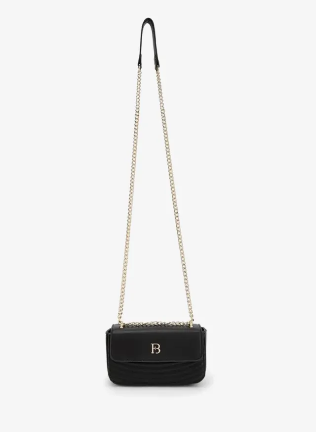 Textured Crossbody Bag With Chain Strap – صورة 2