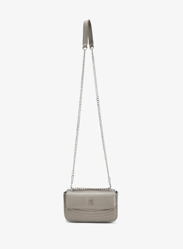 Textured Crossbody Bag With Chain Strap – صورة 2