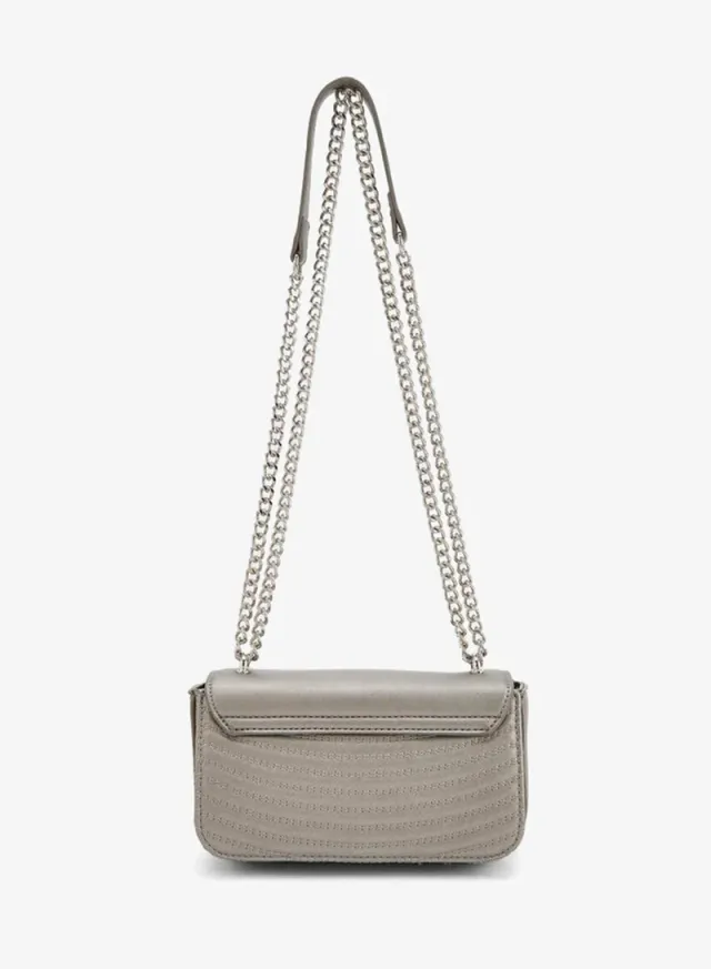 Textured Crossbody Bag With Chain Strap – صورة 5