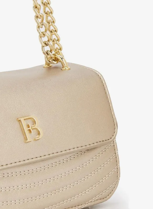 Textured Crossbody Bag With Chain Strap – صورة 4