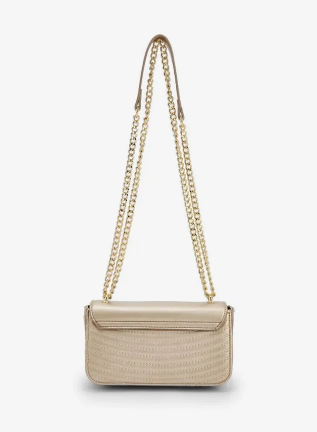 Textured Crossbody Bag With Chain Strap – صورة 5