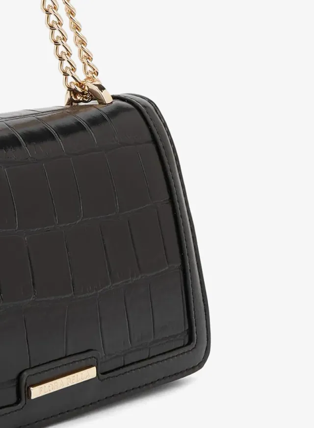Textured Crossbody Bag With Chain Strap – image 4