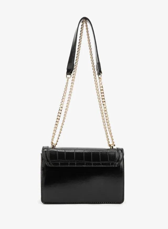 Textured Crossbody Bag With Chain Strap – image 5