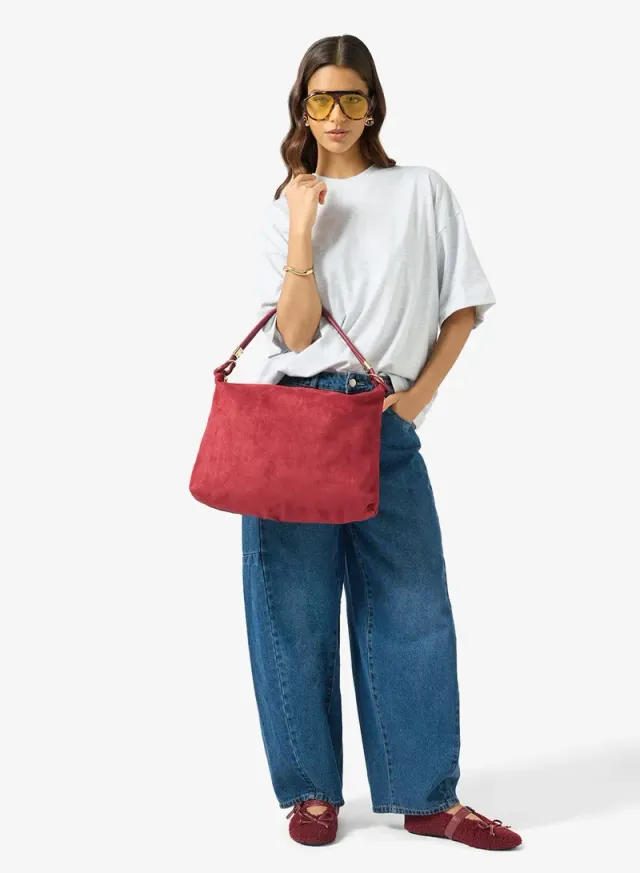 Classic Suede Slouch Tote Bag