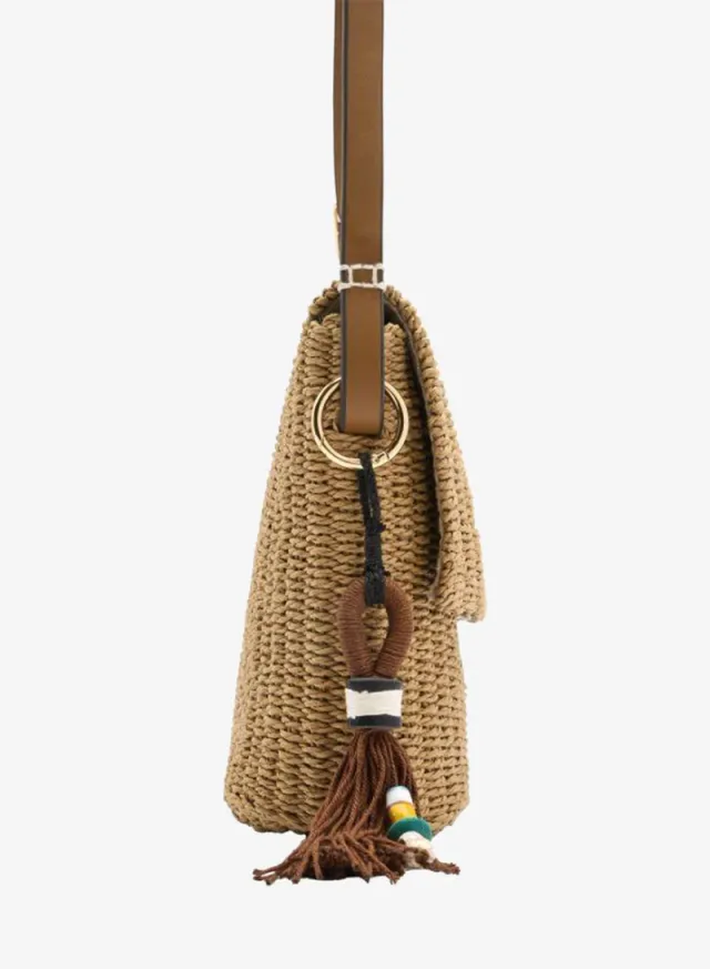 Crossbody Bag With Straw Effect – image 3