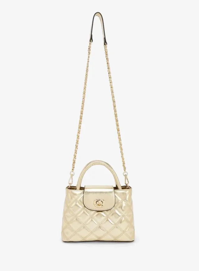 Quilted Crossbody Bag With Chain Strap – صورة 2