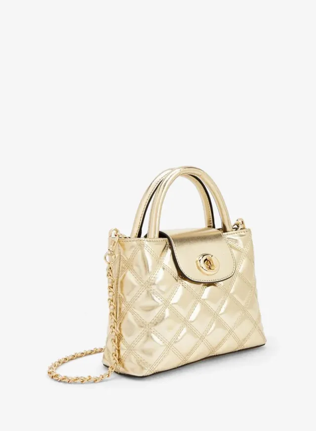 Quilted Crossbody Bag With Chain Strap – صورة 3