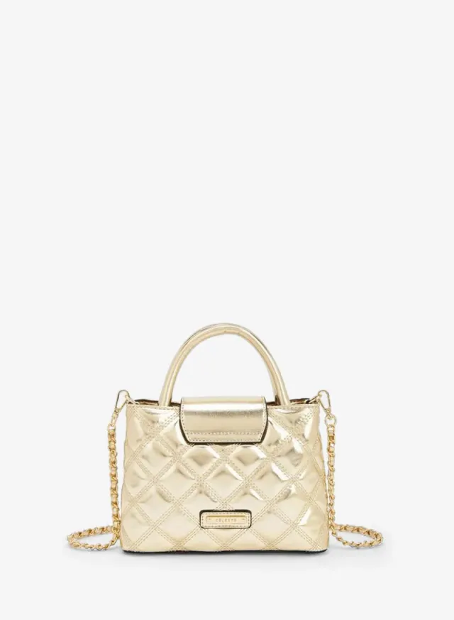 Quilted Crossbody Bag With Chain Strap – صورة 4