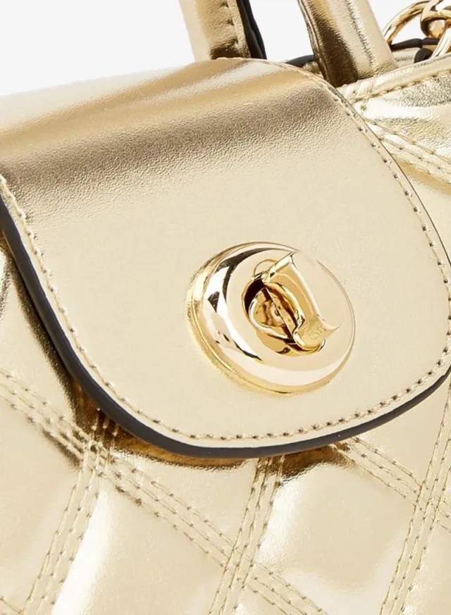 Quilted Crossbody Bag With Chain Strap – صورة 6