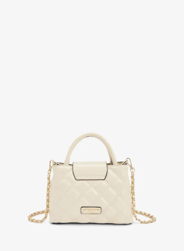 Quilted Crossbody Bag With Chain Strap – صورة 5