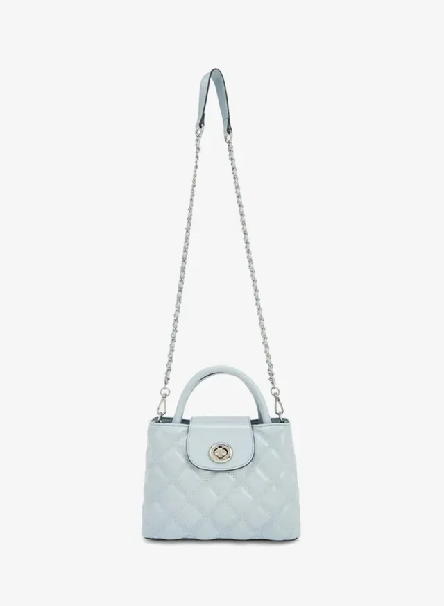 Quilted Crossbody Bag With Chain Strap – image 2