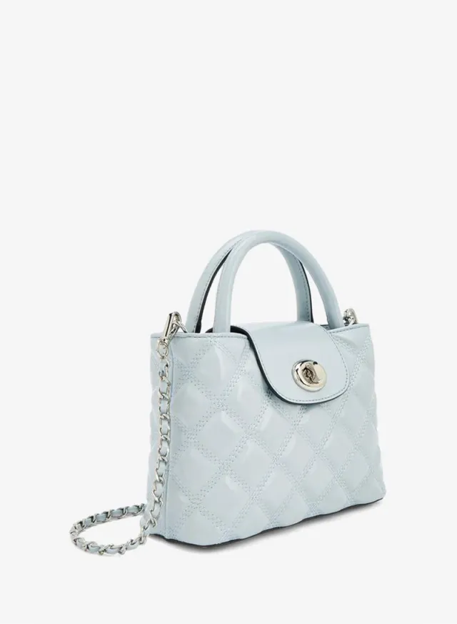 Quilted Crossbody Bag With Chain Strap – image 3