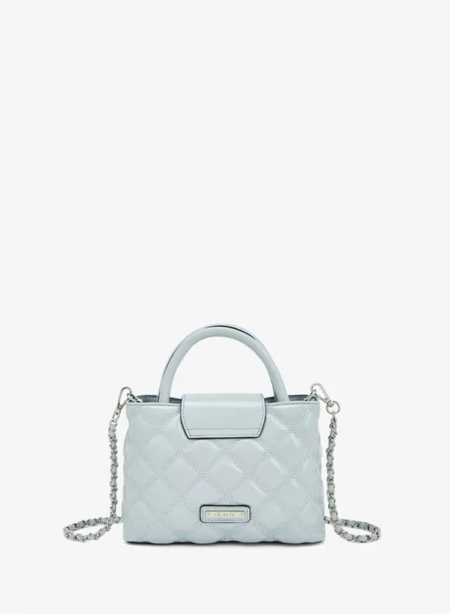 Quilted Crossbody Bag With Chain Strap – image 5