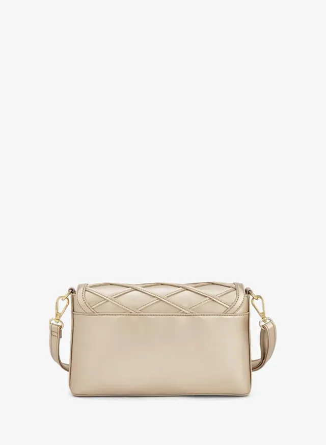 Textured Crossbody Bag With Detachable Strap – صورة 5