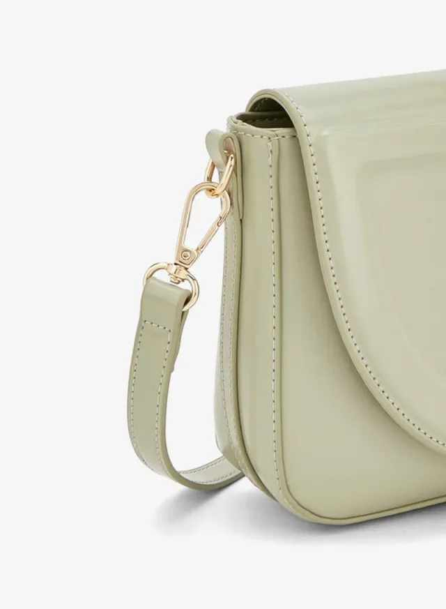 Solid Crossbody Bag With Detachable Strap – صورة 4