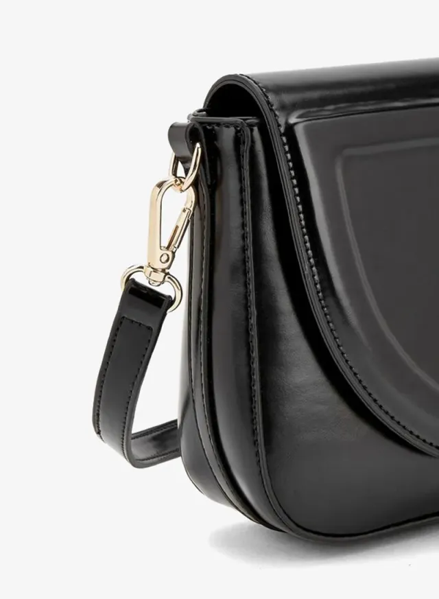 Solid Crossbody Bag With Detachable Strap – صورة 4
