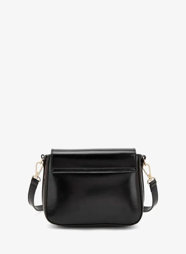 Solid Crossbody Bag With Detachable Strap – صورة 5