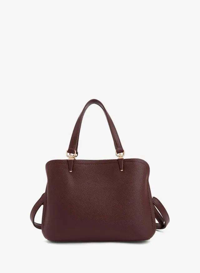 Solid Tote Bag With Detachable Strap – صورة 5