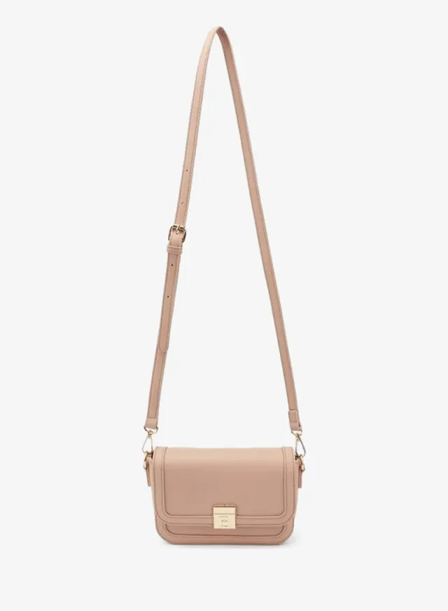 Solid Crossbody Bag With Detachable Strap – صورة 2