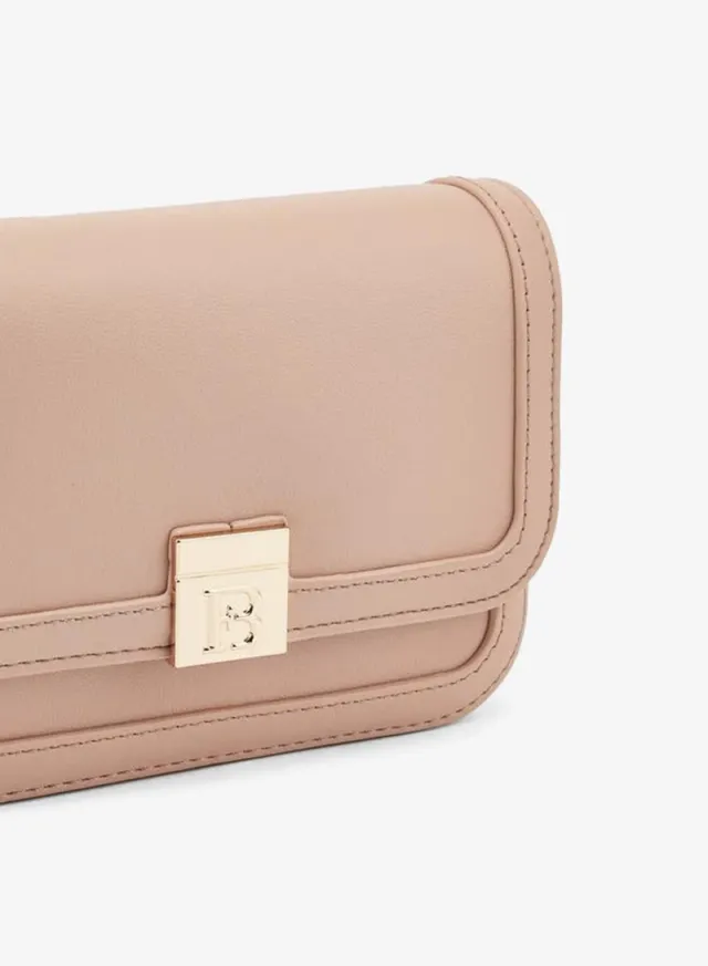 Solid Crossbody Bag With Detachable Strap – صورة 4