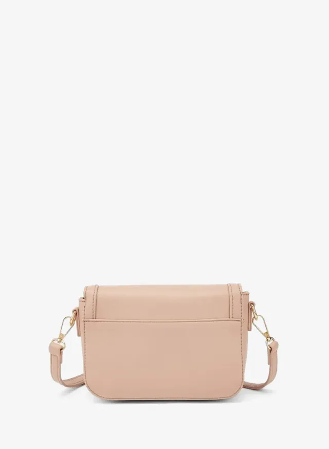 Solid Crossbody Bag With Detachable Strap – صورة 5